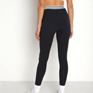 Splits59 Navy and White Striped Athletic Top